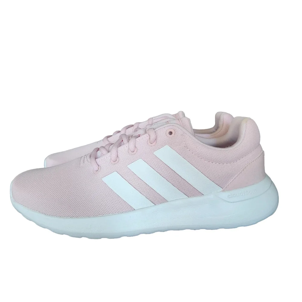 adidas Lite Racer CLN 2.0 Running Shoe, Clear Pink/White/White, 6.5 US